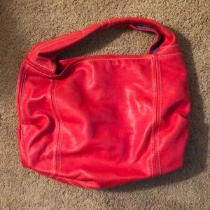 Leather tote bag